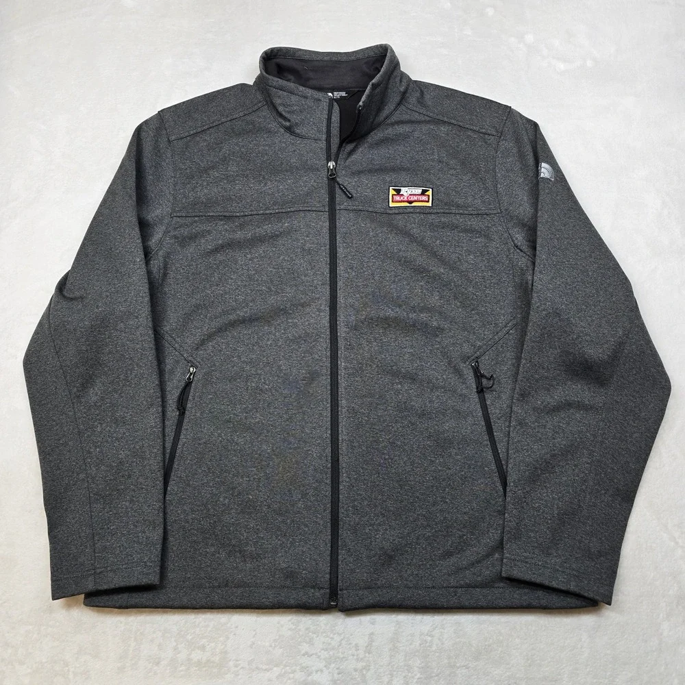 The North Face WindWall Jacket Mens XL Gray Soft Shell Windbreaker Co.‎ Logo